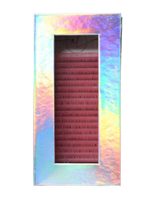 0.05 18 Rows (Single Lengths) Pink Color Lash Tray