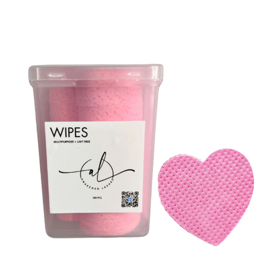 Lint-Free Wipes Pink Heart Shaped (200pcs)