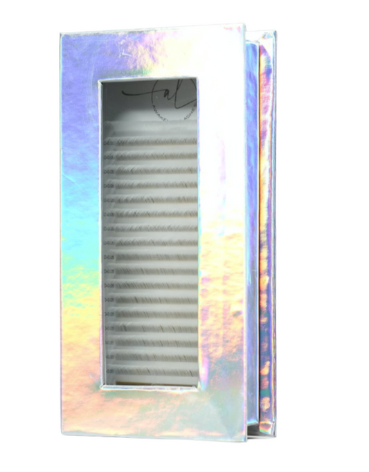 0.05 18 Rows (Single Lengths) White Color Lash Tray