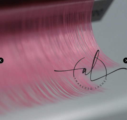 0.05 18 Rows (Single Lengths) Pink Color Lash Tray