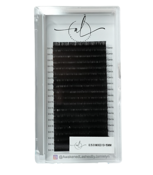 0.15 18 Rows (Mixed Length) Classic Lash Tray