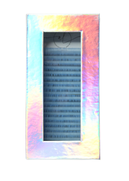 0.05 18 Rows (Single Lengths) Icy Blue Color Lash Tray