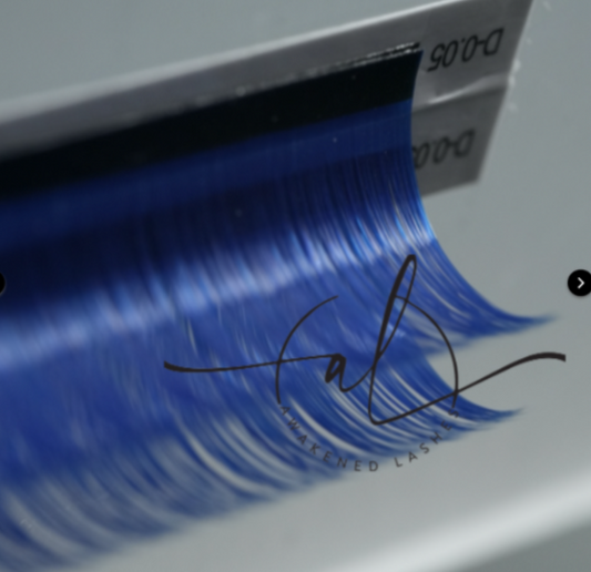 0.05 18 Rows (Single Lengths) Blue Color Lash Tray